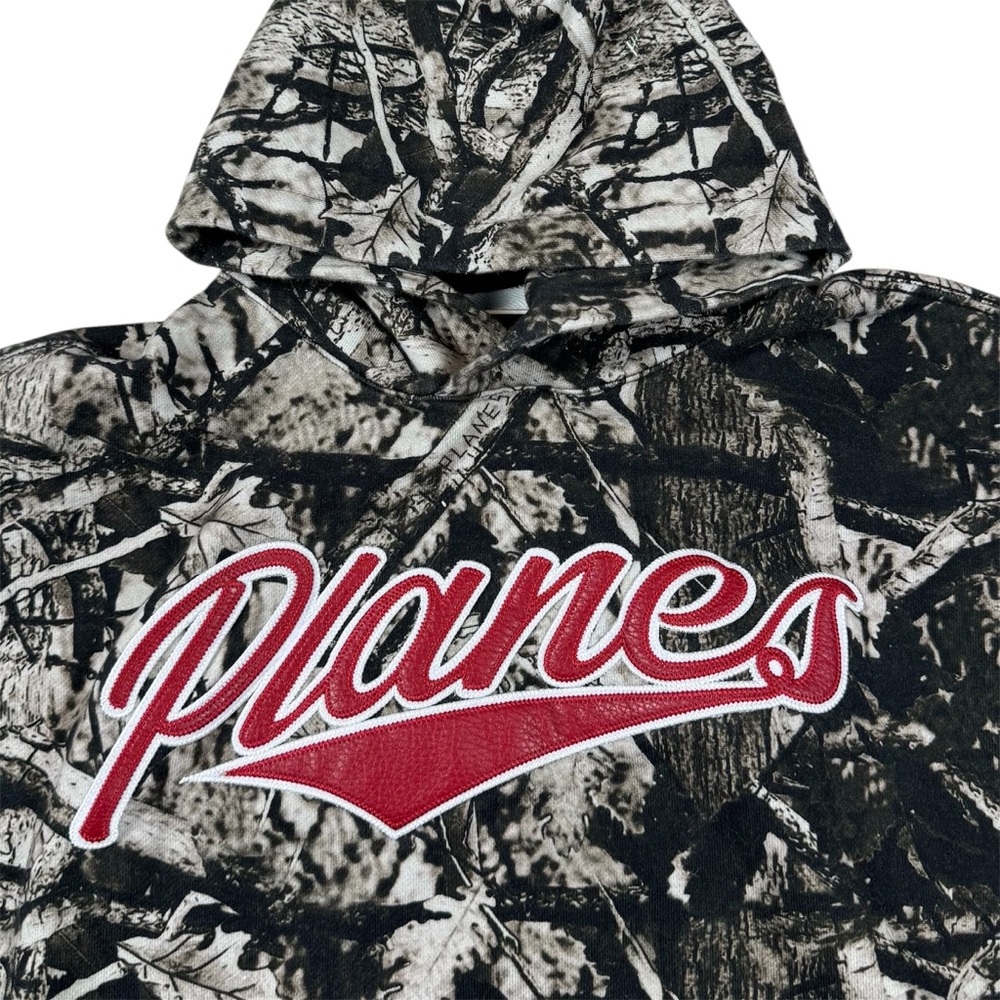 Paper Planes Forest Love Hoodie Pullover Camo Jay Z Leather Embroidered Mens Med